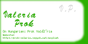 valeria prok business card